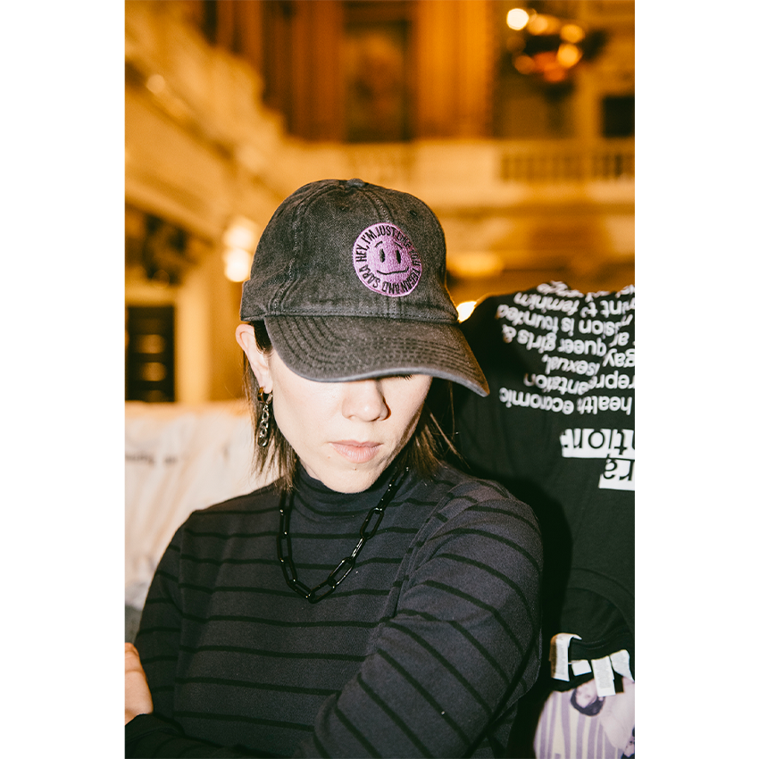 HIJLY Kinda Smiley Denim Cap